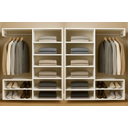 Ver imagem 2 de Closet Estante Supenso Mdf Aberto com Cabide e Sapateira de Parede:branco