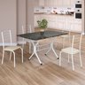 Conjunto Sala de Jantar Mesa Retangular 100x60cm Tampo Ardósia Indiana 4 Cadeiras Rio - 1