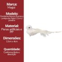 Ver imagem 7 de Kit 2 Pombas Branca Natal Plumas e Lantejoulas 12cm com Presilha - Magizi