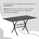 Ver mais imagens de Conjunto Sala de Jantar Mesa Retangular 140x75cm Tampo Ardósia Indiana 6 Cadeiras Rio Preto/C. Marrom/Fosco
