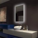 Ver imagem 2 de Espelho Retangular de Parede com Led Claro Moderno 110x60 Fonte Bivolt Branca