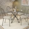 Conjunto Mesa Volga Tampo de Vidro e 4 Cadeiras Holanda - 2