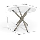 Ver imagem 4 de Conjunto Mesa Volga Tampo de Vidro e 4 Cadeiras Holanda