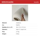 Ver mais imagens de Vaso Decorativo de Cerâmica Marfim 38x18x18cm Enfeite Sala Mesa Estante Aparador