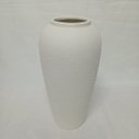 Ver imagem 5 de Vaso Decorativo de Cerâmica Marfim 38x18x18cm Enfeite Sala Mesa Estante Aparador