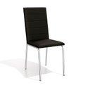 Ver imagem 6 de Conjunto para Sala de Jantar 1 Mesa Loire Tampo de Vidro Retangular 6 Cadeiras Amsterdã Preto/Cromado