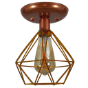 Ver imagem 1 de Plafon Aramado Diamante Pequeno Cobre Moderno