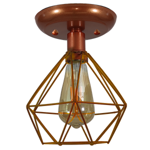 Plafon Aramado Diamante Pequeno Cobre Moderno