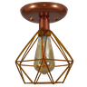 Plafon Aramado Diamante Pequeno Cobre Moderno - 1