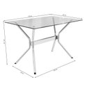 Ver imagem 5 de Conjunto para Sala de Jantar 1 Mesa Loire Tampo de Vidro Retangular 6 Cadeiras Amsterdã Marrom/Cromado/Capuccino