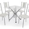 Conjunto Mesa Volga Tampo de Vidro e 4 Cadeiras Lisboa - 3