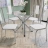 Conjunto Mesa Volga Tampo de Vidro e 4 Cadeiras Lisboa - 2