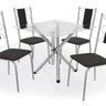 Conjunto Mesa Volga Tampo de Vidro e 4 Cadeiras Lisboa - 3