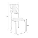 Ver imagem 7 de Conjunto Mesa Volga Tampo de Vidro e 4 Cadeiras Lisboa Bege/Cromado/Nude