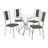 Conjunto Mesa Volga Tampo de Vidro e 4 Cadeiras Lisboa - 3