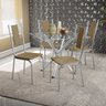 Conjunto Mesa Volga Tampo de Vidro e 4 Cadeiras Lisboa - 2