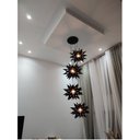 Ver imagem 2 de Lustre Pendente Para Sala Pé direito Duplo Quatro Star Preto
