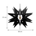 Ver imagem 5 de Lustre Pendente Para Sala Pé direito Duplo Quatro Star Preto