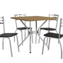 Ver imagem 3 de Conjunto Mesa Loire 4 Cadeiras Portugal Preto/Cromado