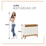 Buffet Aparador Ripado 2 Portas com Pés de Mdf Astúrias 92cm - 9
