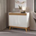 Ver imagem 1 de Buffet Aparador Ripado 2 Portas com Pés de Mdf Astúrias 92cm