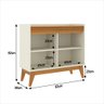 Buffet Aparador Ripado 2 Portas com Pés de Mdf Astúrias 92cm - 2