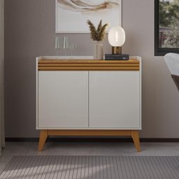 Buffet Aparador Ripado 2 Portas com Pés de Mdf Astúrias 92cm - 3