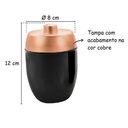 Ver imagem 4 de Kit Banheiro Acessórios Lavabo 3 Peças Pia Preto Cobre Forma Conjunto Pia Completo Organização
