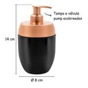 Ver imagem 2 de Kit Banheiro Acessórios Lavabo 3 Peças Pia Preto Cobre Forma Conjunto Pia Completo Organização