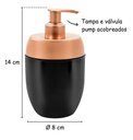 Ver imagem 2 de Kit Banheiro Acessórios Lavabo 3 Peças Pia Preto Cobre Forma Conjunto Pia Completo Organização