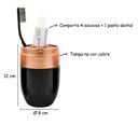 Ver imagem 6 de Kit Banheiro Acessórios Lavabo 3 Peças Pia Preto Cobre Forma Conjunto Pia Completo Organização