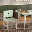 Ver imagem 1 de Cadeira Infantil Sofia Madeira Maciça e MDF Verde/Branco