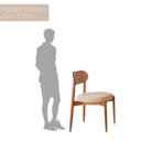Ver imagem 7 de Conjunto Sala de Jantar Mesa 135cm Tampo Redondo Texturizado e 4 Cadeiras Hope Marrom/Off White/Imbu