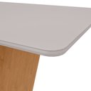 Ver imagem 5 de Conjunto Sala de Jantar Mesa Apogeu 120 Tampo Vidro Off White com 4 Cadeiras Laini - Lopas Amendoa C