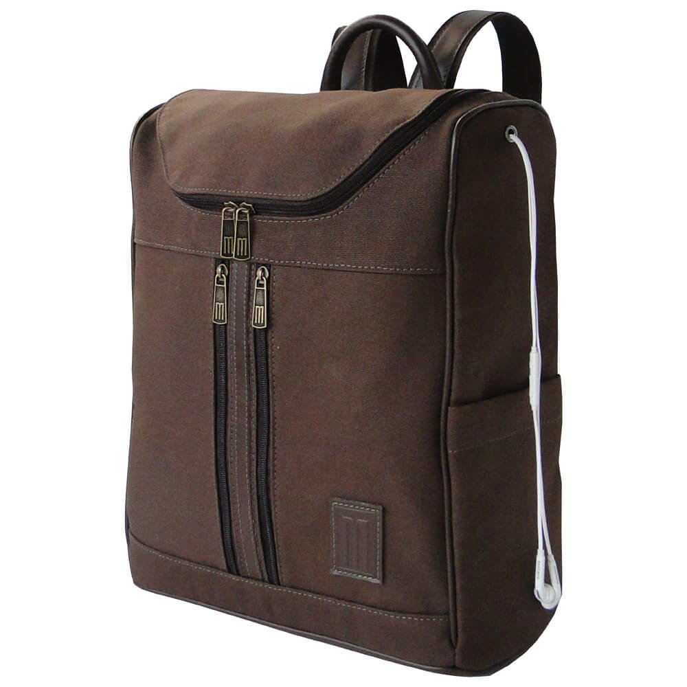 Mochila Para Notebook Executiva em Lona Trabalho Lazer Mille Premium Café - 1