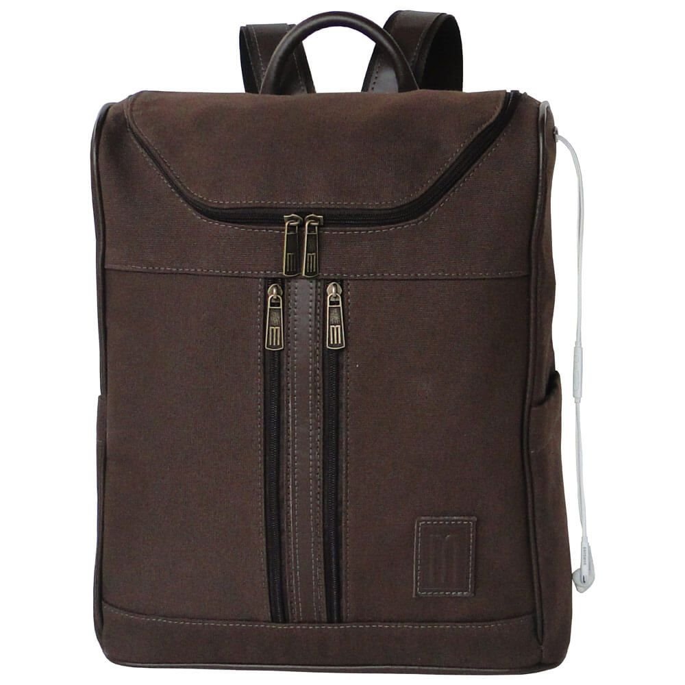 Mochila Para Notebook Executiva em Lona Trabalho Lazer Mille Premium Café - 2