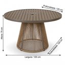 Ver imagem 3 de Mesa Laguna Alumínio Tampo Ripado 120cm Pintura Eletrostática Trama Original