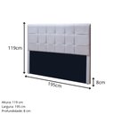 Ver imagem 3 de Cabeceira Senna 195 cm Suede Branco