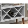 Aparador Estilo Retrô Pés Palito Adega Bar Label - Branco - Comprar Móveis Em Casa - 3