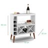 Aparador Estilo Retrô Pés Palito Adega Bar Label - Branco - Comprar Móveis Em Casa - 1