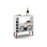 Aparador Estilo Retrô Pés Palito Adega Bar Label - Branco - Comprar Móveis Em Casa - 4