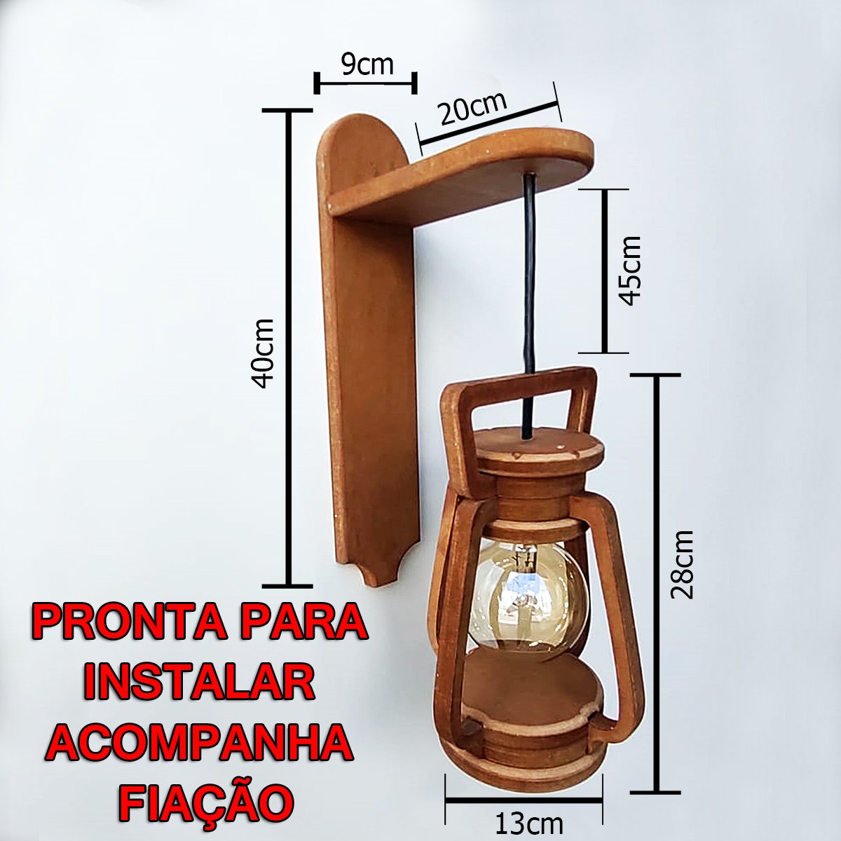 Arandela Luminária Lustre Lampião 110/220 V - 2