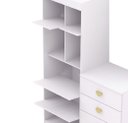 Ver imagem 3 de Roupeiro Cômoda 4 Gavetas 2 Portas Cristal - Branco/ Camarim Flex Vila Rica