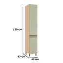 Ver imagem 3 de Paneleiro para Cozinha 100% MDF 40 cm 2 Portas Lótus Carvalho/Verde