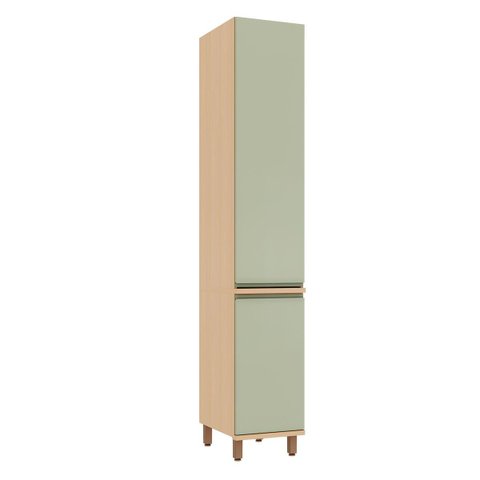Paneleiro para Cozinha 100% MDF 40 cm 2 Portas Lótus Carvalho/Verde