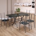 Preto Floral/Mart Prata