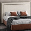 Ver imagem 1 de Cabeceira para Cama Box Queen 160cm Line Bouclé Off White - Sallar Home