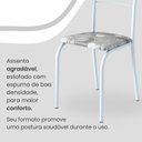 Ver imagem 6 de Conjunto Sala de Jantar Mesa Retangular 140x75cm Tampo Ardósia Indiana 6 Cadeiras Rio