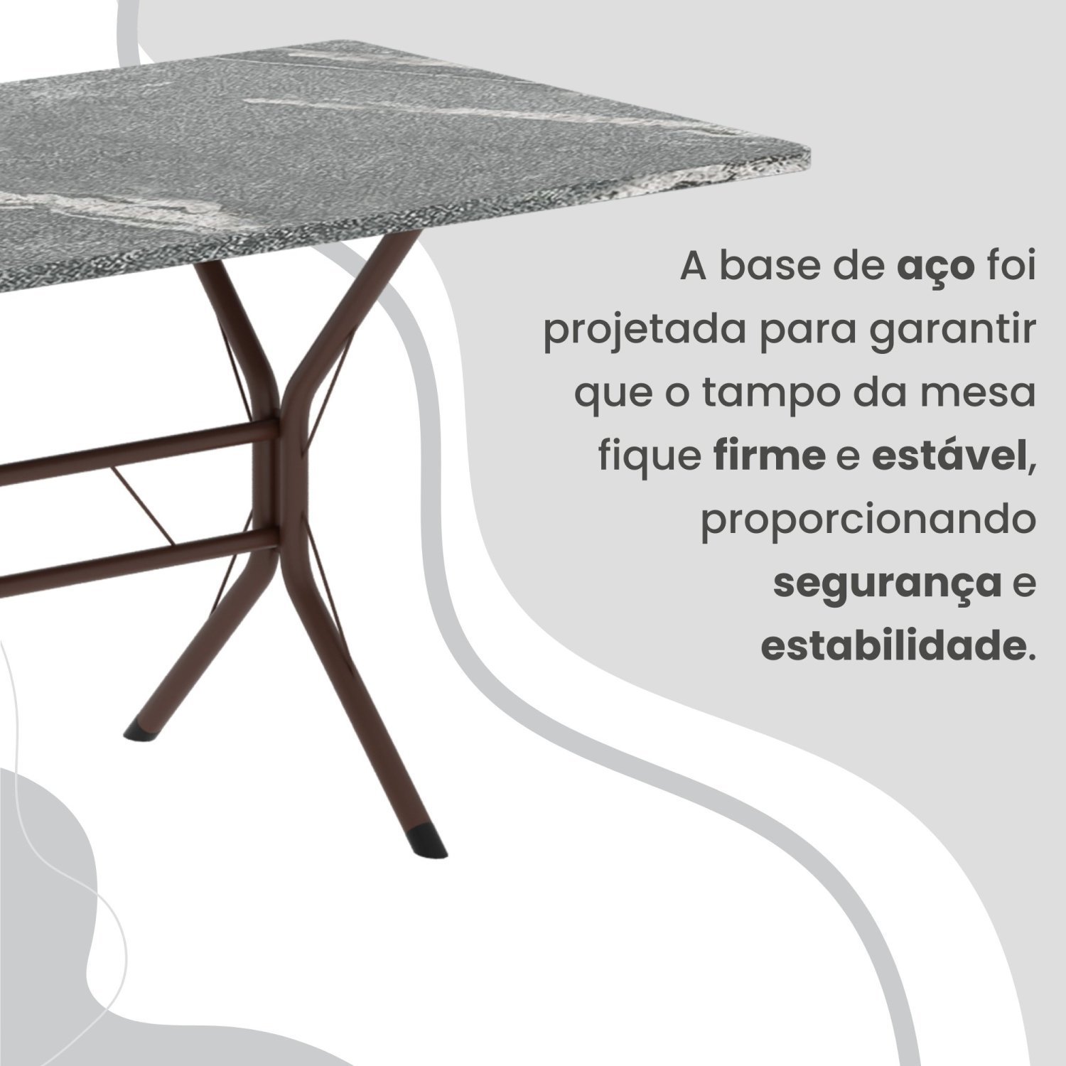 Conjunto Sala de Jantar Mesa Retangular 100x60cm Tampo Granito Topázio 4 Cadeiras Rio - 9