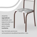 Ver imagem 6 de Conjunto Sala de Jantar Mesa Retangular 100x60cm Tampo Granito Topázio 4 Cadeiras Rio